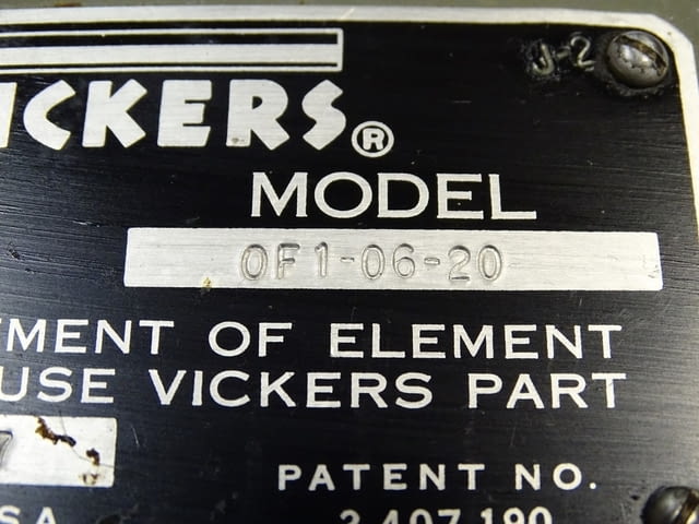 Хидравличен филтър Vickers 0F1-06-20, city of Plovdiv | Industrial Equipment - снимка 3