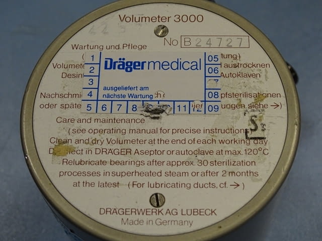 Вакуум Дебитомер Drager Volumeter 3000, city of Plovdiv | Industrial Equipment - снимка 6
