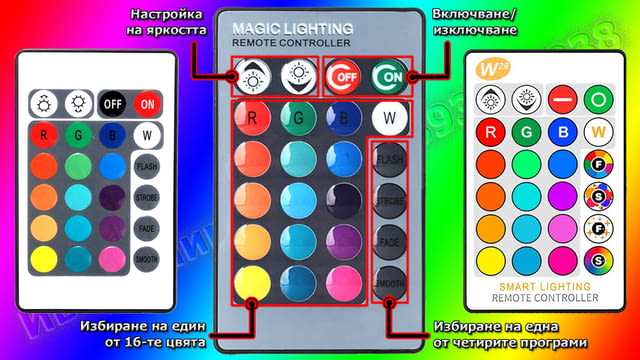 Многоцветна LED крушка с дистанционно управление + ПОДАРЪК батерия CR2025 - снимка 5