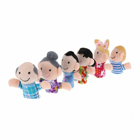6 малки плюшени фигурки за пръсти куклен театър семейство, град Радомир | Плюшени - снимка 3