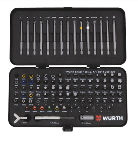 Kомплект накрайници WÜRTH 105 части - city of Burgas | Instruments - снимка 2