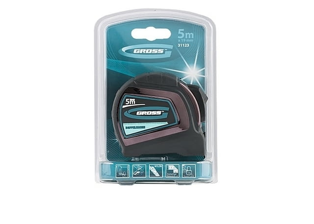 Ролетка GROSS DOPPELHAKEN 5 mх25mm, 8mx25 mm, 10mx25mm, двустранен накрайник, двустранна скала - снимка 8