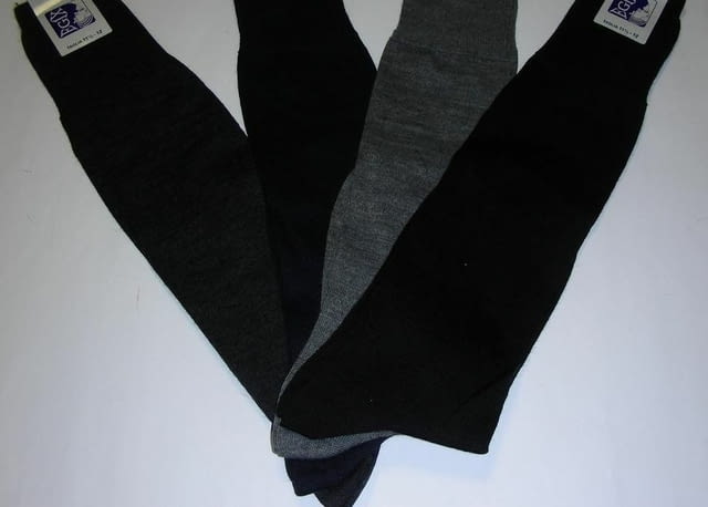 Egix 39-42, 43-45, 45-47 черни, графит, сини, светлосиви три четвърти мъжки вълнени чорапи до коляното - снимка 1