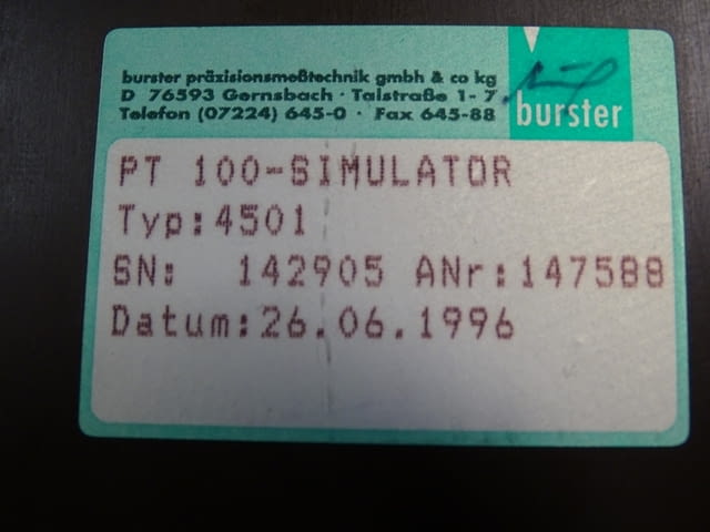 Симулатор Bursher Decadischer Pt 100 - Simulator 4501, град Пловдив | Промишлено Оборудване - снимка 4