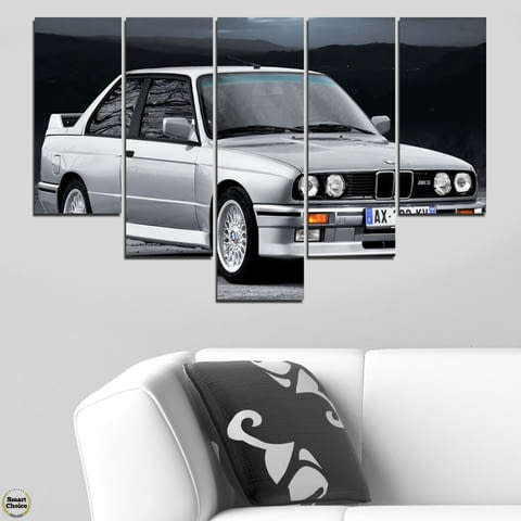 Декоративно пано за стена от 5 части - BMW M3 Evolution от 1987 - HD-5008-SC - снимка 3