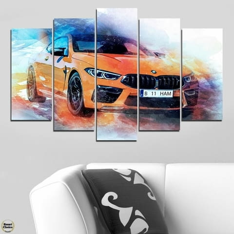 Декоративно пано за стена от 5 части - BMW M4 Абстракт - HD-5005-SC - снимка 1