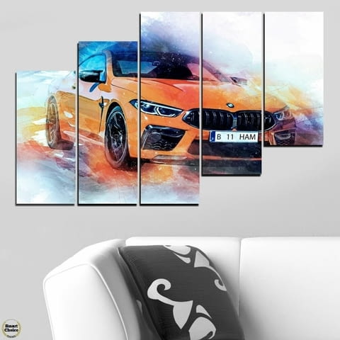 Декоративно пано за стена от 5 части - BMW M4 Абстракт - HD-5005-SC - снимка 5