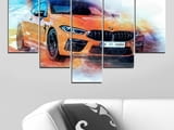 Декоративно пано за стена от 5 части - BMW M4 Абстракт - HD-5005-SC