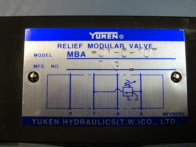 Хидравличен регулатор на налягане YUKEN MBA-01-C-10T, град Пловдив | Машини / Съоръжения - снимка 3