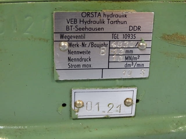 Хидравличен разпределител Orsta TGL 10935 - city of Plovdiv | Machinery - снимка 3