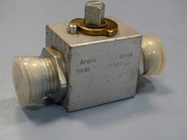 Кран хидравличен Argus DN10 2/2way Hydraulic ball valve 500Bar - снимка 3