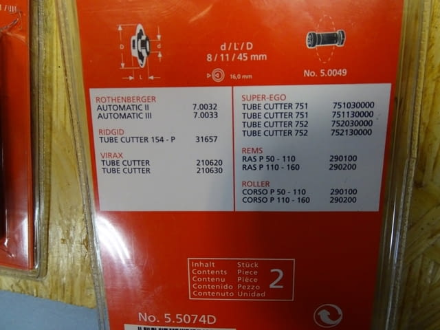 Тръборез за пластмасови тръби ROTHENBERGER RAS 100-168 mm, 50-127 mm - снимка 5