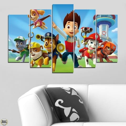 Декоративно пано - картина за стена от 5 части - Пес патрул - PAW Patrol 2. HD-5041 - снимка 1
