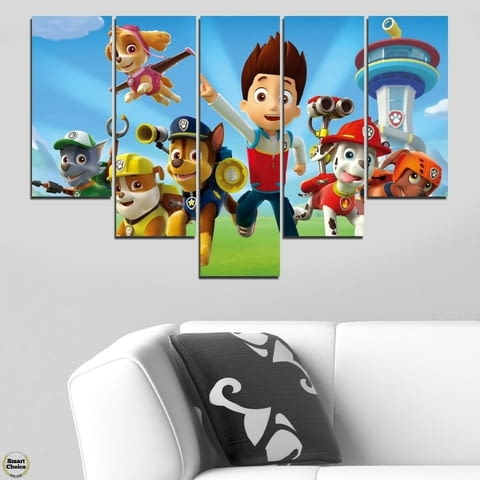Декоративно пано - картина за стена от 5 части - Пес патрул - PAW Patrol 2. HD-5041 - снимка 3
