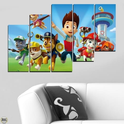 Декоративно пано - картина за стена от 5 части - Пес патрул - PAW Patrol 2. HD-5041 - снимка 5