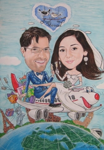 Рисувам карикатура за подарък за сватба - град София | Сватби - снимка 1