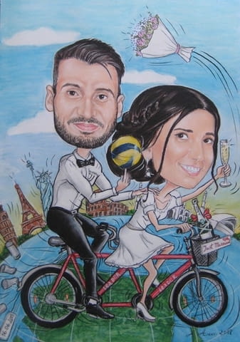 Рисувам карикатура за подарък за сватба - град София | Сватби - снимка 2