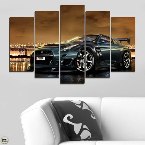 Декоративно пано - картина за стена от 5 части - Nissan Skyline GT-R - HD-5034 - снимка 1