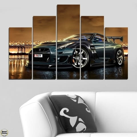 Декоративно пано - картина за стена от 5 части - Nissan Skyline GT-R - HD-5034 - снимка 2
