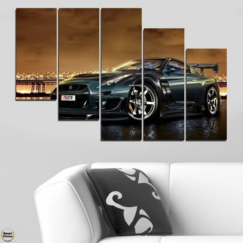 Декоративно пано - картина за стена от 5 части - Nissan Skyline GT-R - HD-5034 - снимка 3