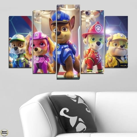 Декоративно пано - картина за стена от 5 части - Пес патрул - PAW Patrol 4. HD-5043 - снимка 1