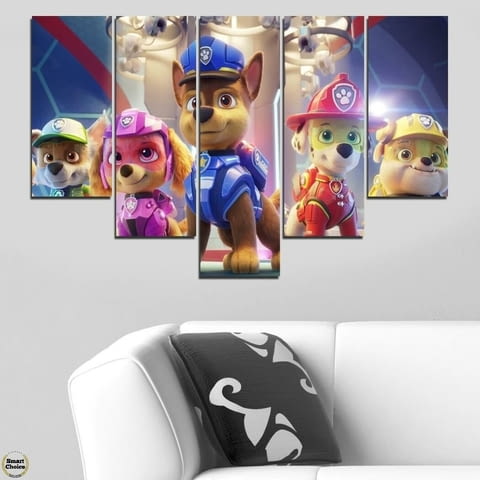 Декоративно пано - картина за стена от 5 части - Пес патрул - PAW Patrol 4. HD-5043 - снимка 3