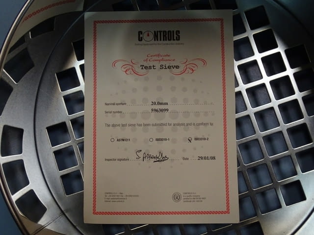 Лабораторно сито CONTROLS Test Sieve model 15, град Пловдив | Промишлено Оборудване - снимка 6