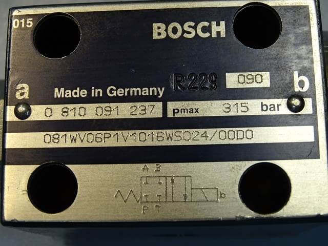 Хидравличен разпределител BOSCH 0810 091, 315 bar, 24V DC, град Пловдив | Промишлено Оборудване - снимка 3
