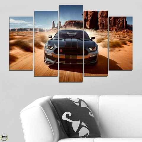 Декоративно пано - картина за стена от 5 части - Ford Mustang Shelby GT500. HD-5076 - снимка 1