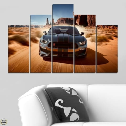 Декоративно пано - картина за стена от 5 части - Ford Mustang Shelby GT500. HD-5076 - снимка 2