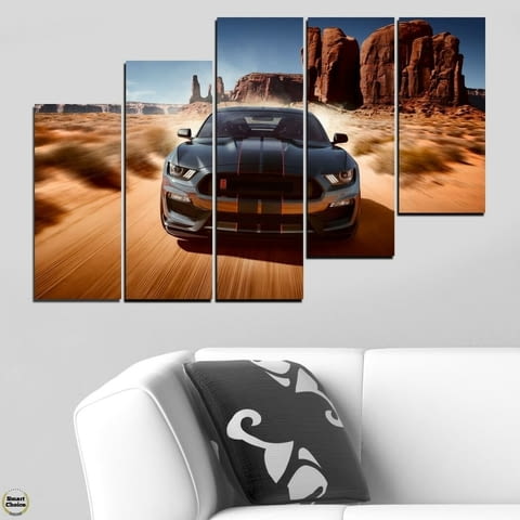 Декоративно пано - картина за стена от 5 части - Ford Mustang Shelby GT500. HD-5076 - снимка 5