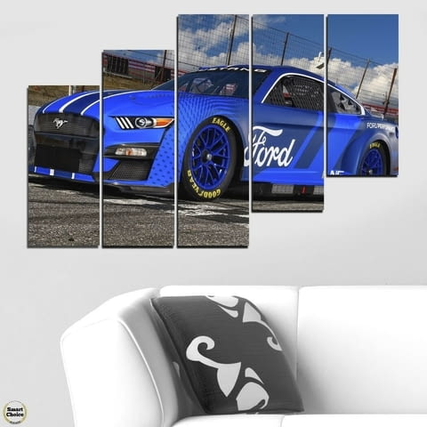 Декоративно пано - картина за стена от 5 части - Ford Mustang NASCAR - HD-5027 - снимка 5