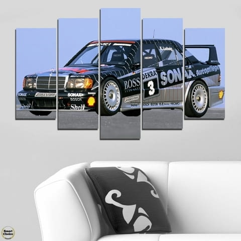 Декоративно пано за стена от 5 части - Mercedes-Benz 190 E 16v Evo II DTM от 1991 - HD-5011-SC - снимка 1