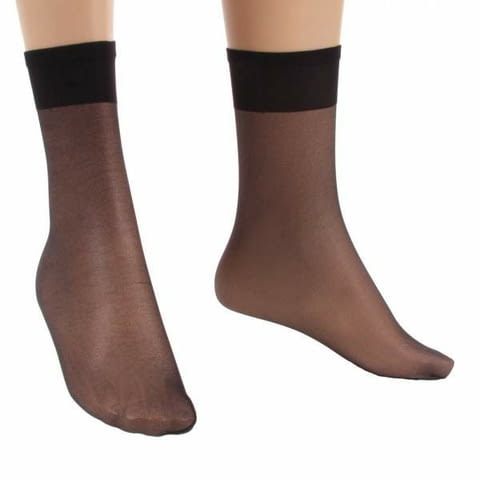 Bellissima италиански черни, бежови къси чорапи над глезените Белисима дамски къси прозрачни чорапи - снимка 4