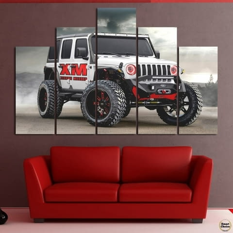 Декоративно пано - картина за стена от 5 части - Jeep Wrangler Rubicon. HD-5073 - снимка 2