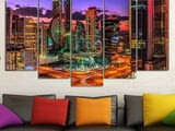 Декоративно пано за стена от 5 части - "Дубай - Бизнес център" - HD-978