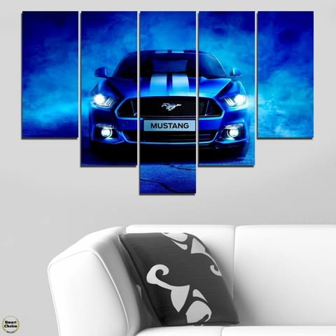 Декоративно пано - картина за стена от 5 части - Ford Mustang - face. HD-5074 - снимка 3