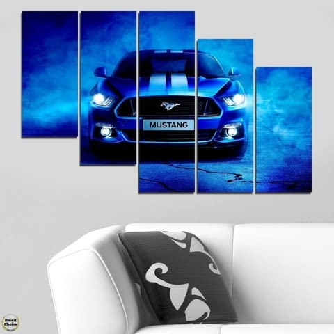 Декоративно пано - картина за стена от 5 части - Ford Mustang - face. HD-5074 - снимка 4