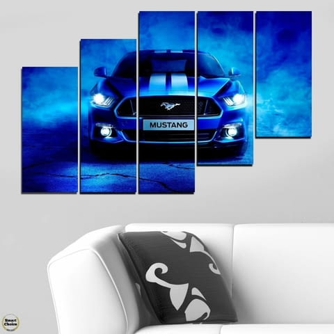 Декоративно пано - картина за стена от 5 части - Ford Mustang - face. HD-5074 - снимка 5