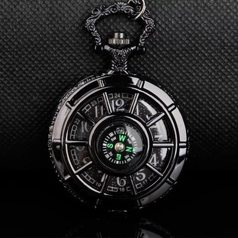 Нов Джобен часовник черен с компас бели цифри числа хубав, city of Radomir - снимка 1