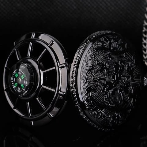 Нов Джобен часовник черен с компас бели цифри числа хубав, city of Radomir - снимка 5