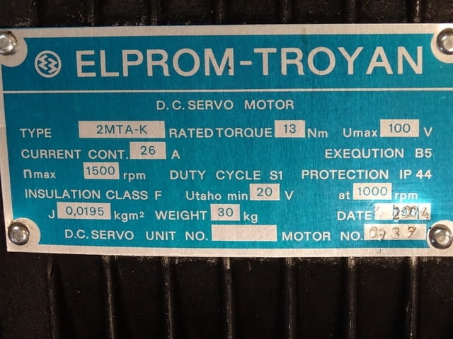 Правотоков ел. двигател с постоянни магнити Елпром-Троян 2 МТА-К 100V - снимка 2