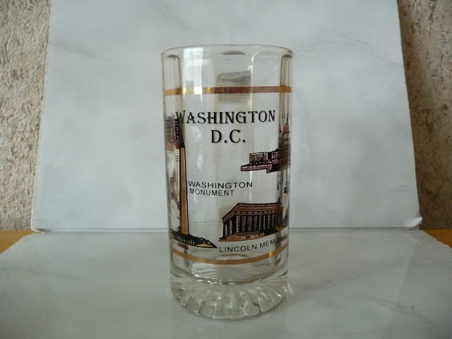 Стъклена халба за бира Вашингтон Белия дом Капитолия мемориал - снимка 2