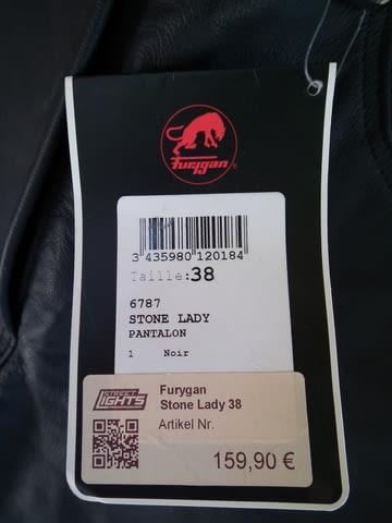 Furygan Stone Lady нов кожен дамски мото панталон, град Левски | Аксесоари / Консумативи - снимка 2
