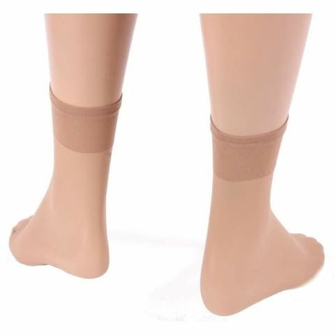 Bellissima италиански черни, бежови къси чорапи над глезените Белисима дамски къси прозрачни чорапи - снимка 5