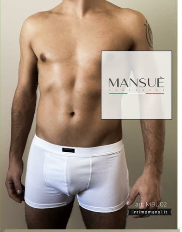 Mansue 3XL италиански черен 96% памучен мъжки боксер голям размер памучна мъжка боксерка Мансуе - снимка 1