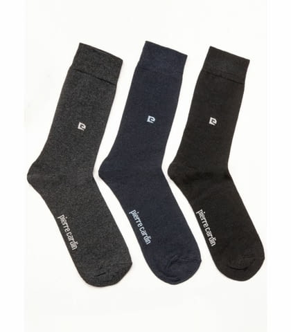 Pierre Cardin 39-42, 43-46 черни, сини, сиви памучни мъжки чорапи над глезени памучен чорап Пиер Карден - снимка 2