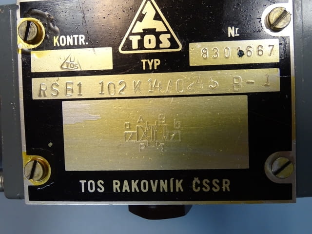 Хидравличен разпределител TOS RSE1 102K14/024S B-1 24VDC solenoid hidraulie valve - снимка 2