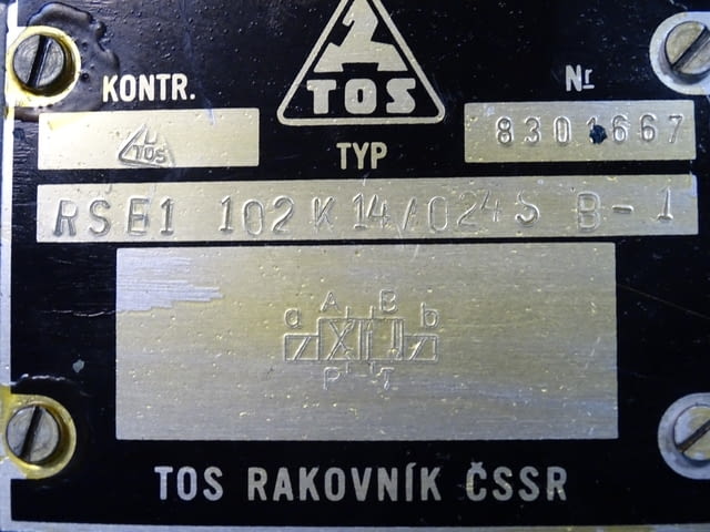 Хидравличен разпределител TOS RSE1 102K14/024S B-1 24VDC solenoid hidraulie valve - снимка 6