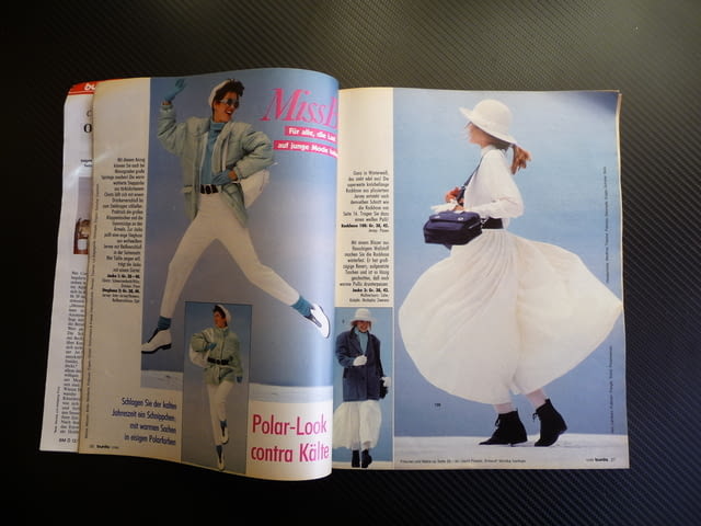 Burda 12/1989 списание кройки модели мода дрехи рокли дамски кожено палто - снимка 2